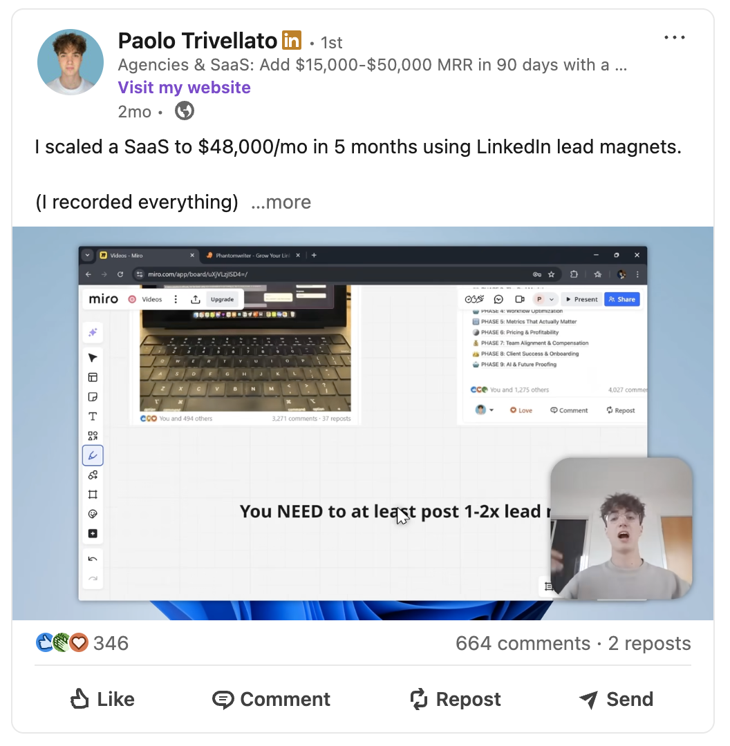 LinkedIn post crafted by Starborn Studio